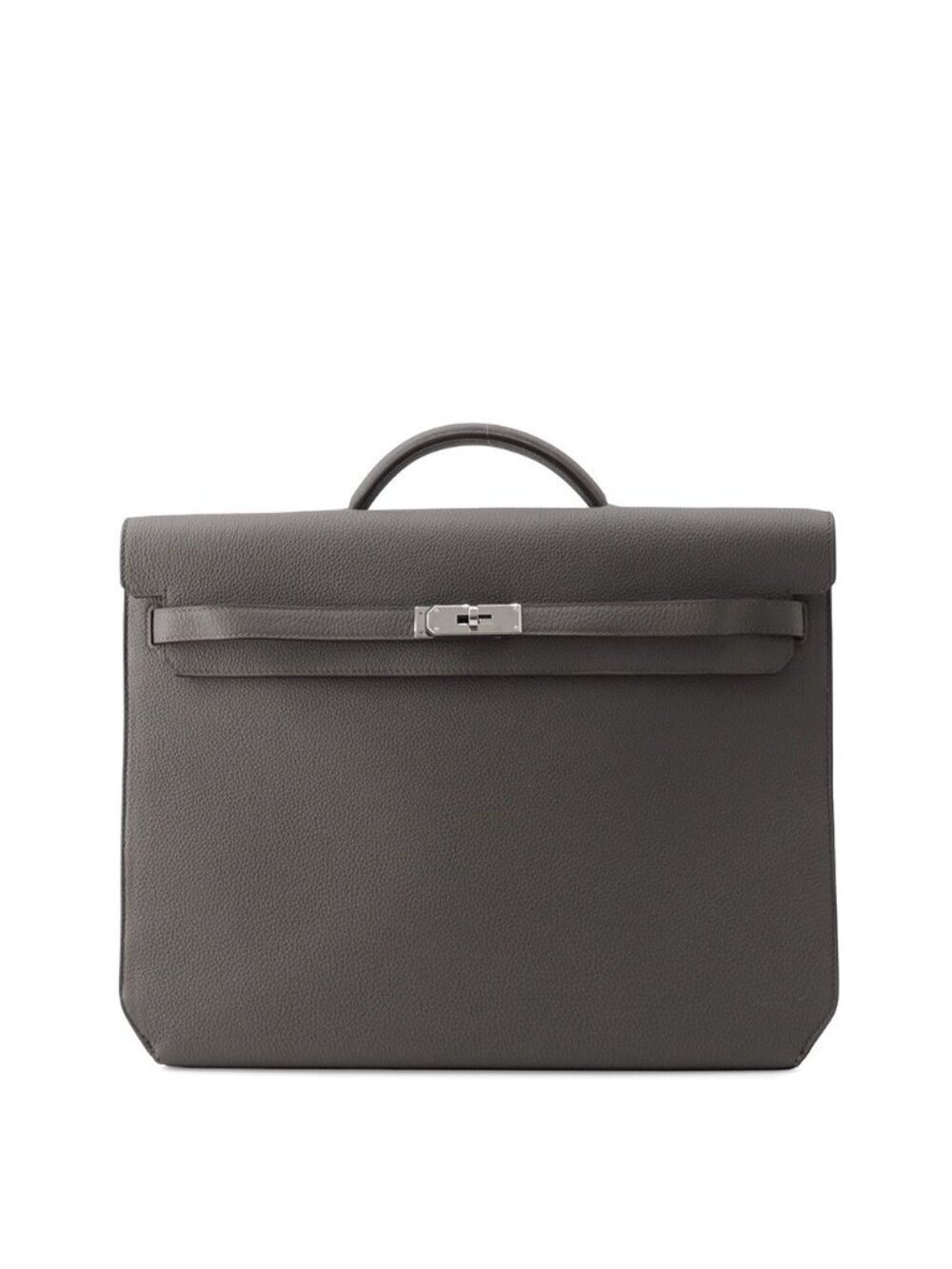 Hermes Kelly Depeches 36 Etain Silver Togo Business Bag